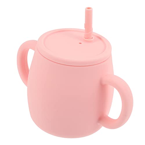 minkissy Trinkbecher mit Strohhalm Auslauf Trainingsbecher für Kleinkinder Hitzebeständig für Monate Sicher und Robust für Selbstständiges Trinken von minkissy