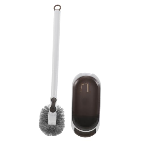 minkissy Wandmontierte Toilettenbürste WC-Bürstenhalter Toilettenbürsten für Badezimmer Toliet Bowlbürste WC-Bürstenreiniger und Halter Toilettenschüssel -Tupferbürste Plastik Weiß von minkissy