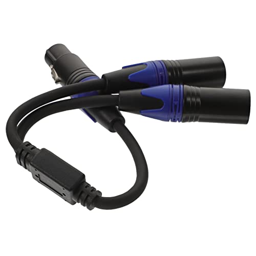 minkissy Xlr Splitter Kabel Female zu Dual Male Pin Audio Kabel für Mikrofone Professionelles Xlr Patchkabel für Live Sound und Aufnahme Hochwertige Silberbeschichtung Blau von minkissy