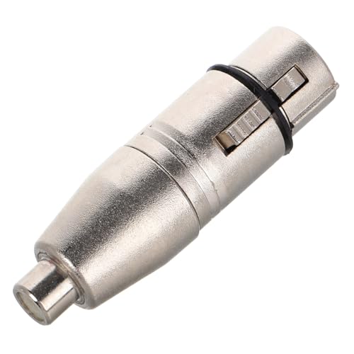 minkissy Xlr zu Rca Adapter Poliger Xlr Rca Buchse Robuster Zinklegierungs Audioadapter für Mixer Recorder und Leicht und Benutzerfreundlich von minkissy