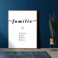 Familie Poster, Postkarte, Family, Geschenk, Vatertag, Muttertag Familie Poster, Postkarte, Family, Geschenk, Vatertag, Muttertag von mintgraphy