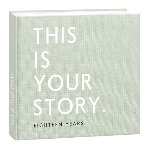 mintkind Baby Memory Journal – 18-Year Milestone Keepsake Book in Sage Green Linen, Baby Gift Photo Album with Thick Paper and Easy Yearly Entrie von mintkind