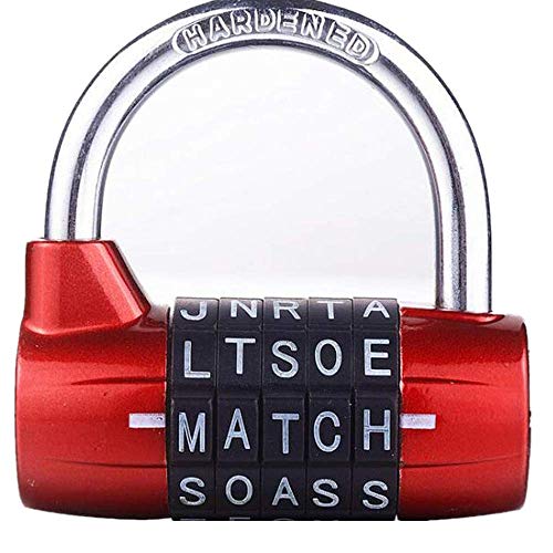 5 Buchstaben Passwortsperre Sicherheit Vorhängeschloss Kombination breites Vorhängeschloss Gym Aufbewahrungsschrank Sicherheitscode Sperre Trompete von WANLIAN