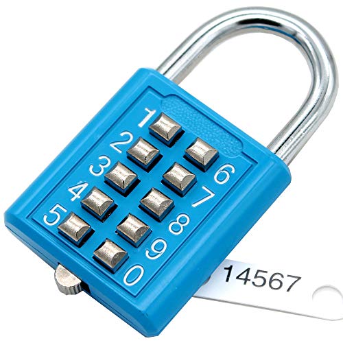 10 Digit Push Button Zahlenschloss, 5-stelliger Schließmechanismus, blau von WANLIAN