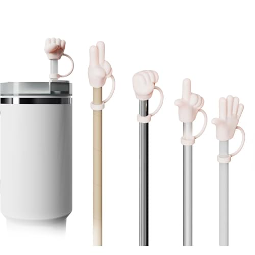Strohhalm Abdeckung für Stanley Cup Silikon 4 Stück Thermobecher Zubehör für Plastik Edelstahl Glas Silikon Trinkhalme von mirito