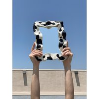 Kuh Print Spiegel Gewellter Wandspiegel Retro Tonspiegel Wackelspiegel Kuh Print Spiegel Gewellter Wandspiegel Retro Tonspiegel Wackelspiegel von mirrorsbylina