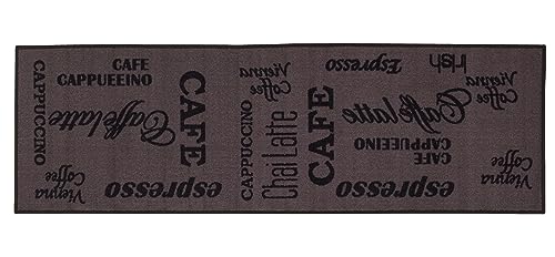 andiamo Küchenläufer Espresso Kurzflor Läufer Küchenteppich - Teppich Küche 57 x 120 cm braun von andiamo
