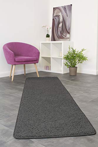 misento Shaggy Hochflor Teppich für Wohnzimmer Langflor, schadstoff geprüft 100 % Polypropylen, aqua 133 x 190 cm von Misento