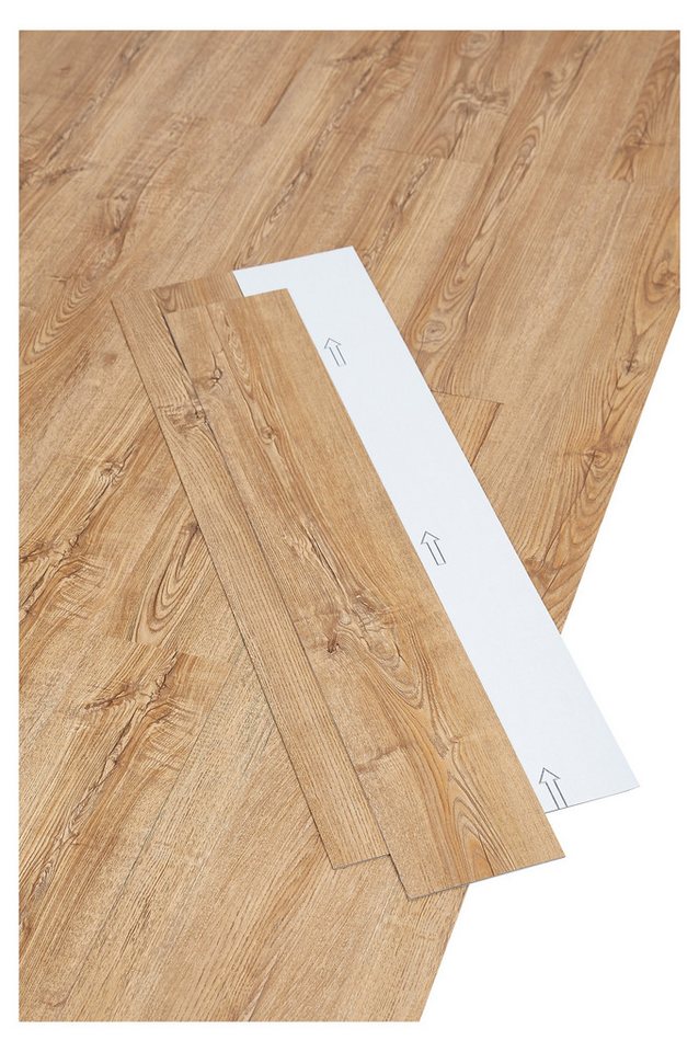 misento Designboden Vinylboden selbstklebend in Holzoptik, 32 St., 32 PVC Planken je ca. 15,2 x 91,4 cm, PVC Bodenbelag 4,46 m², für Fußbodenheizung, Badezimmer, Wohnräume von misento