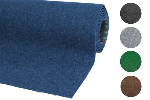 misento Kunstrasen Outdoor mit Noppen - wetterfest und pflegeleicht - geeignet als Balkon Teppich oder Rasenteppich - einfach zu verlegen 400 x 300 cm Blau von Misento