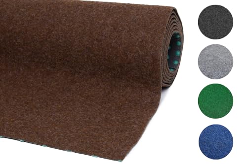 misento Kunstrasen Outdoor mit Noppen - wetterfest und pflegeleicht - geeignet als Balkon Teppich oder Rasenteppich - einfach zu verlegen 400 x 800 cm Braun von Misento