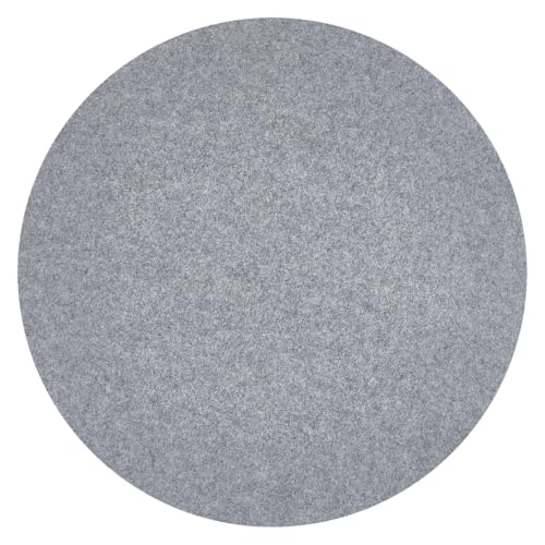 Misento Kunstrasen Outdoor Teppich, wetterfeste Poolunterlage rund für Planschbecken oder Pool, strapazierfähig, 300 cm, Grau von Misento