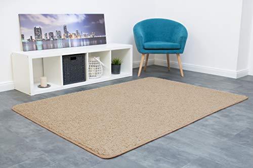 misento Shaggy Hochflor Teppich für Wohnzimmer Langflor, schadstoff geprüft 100 % Polypropylen, beige 160 x 230 cm von misento