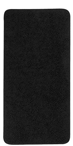 misento Shaggy Hochflor Teppich für Wohnzimmer Langflor, schadstoff geprüft 100% Polypropylen, schwarz 133x190 cm von misento