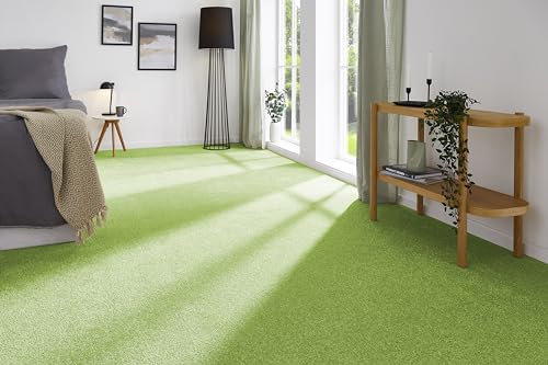 andiamo Teppichboden Izmir für Wohnzimmer und Kinderzimmer - Teppichboden Meterware zum Verlegen - Teppichbelag mit hoher Trittschalldämmung - weicher Teppichboden 400 x 400 cm Grün andiamo Teppichboden Izmir für Wohnzimmer und Kinderzimmer - Teppichboden Meterware zum Verlegen - Teppichbelag mit hoher Trittschalldämmung - weicher Teppichboden 400 x 400 cm Grün von andiamo