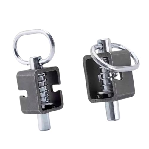 Anschweißfederriegel, federbelasteter Bolzen, robuster Metall-Riegel mit glattem Rohr, 8,7 x 4 cm, 2 Stück Anschweißfederriegel, federbelasteter Bolzen, robuster Metall-Riegel mit glattem Rohr, 8,7 x 4 cm, 2 Stück von misppro