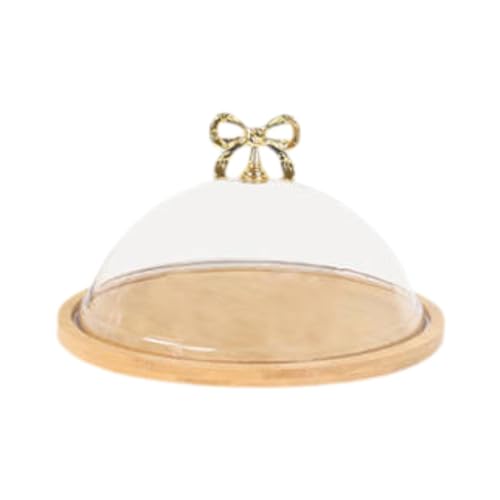 Bambus-Kuchenständer mit Kuppel, XL, 35 cm, Dessert-Display, Tellerhalter, Lebensmittelaufbewahrung, Serviertablett für Restaurants, Urlaub, Party, klein Bambus-Kuchenständer mit Kuppel, XL, 35 cm, Dessert-Display, Tellerhalter, Lebensmittelaufbewahrung, Serviertablett für Restaurants, Urlaub, Party, klein von misppro