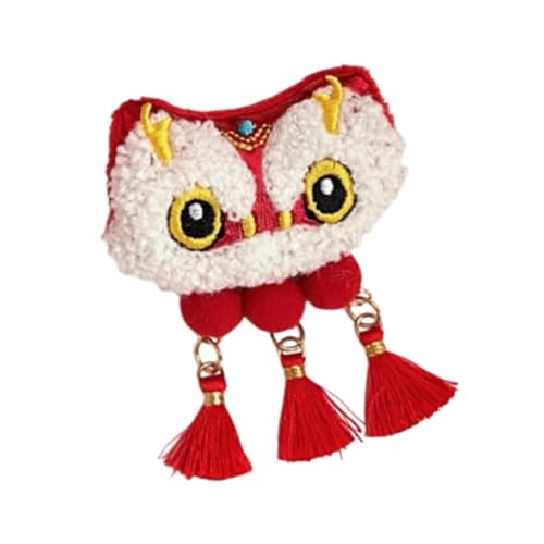 Chinesische Neujahrs-Brosche zum Aufhängen, traditioneller roter Löwe, Barren-Ornament für Zuhause, Wand, Tür, Löwe Chinesische Neujahrs-Brosche zum Aufhängen, traditioneller roter Löwe, Barren-Ornament für Zuhause, Wand, Tür, Löwe von misppro