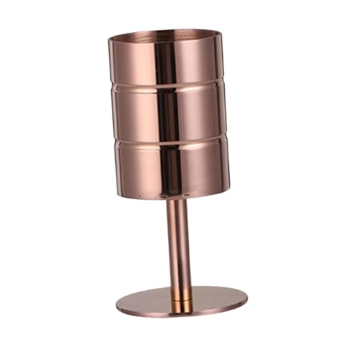 Cocktailhalter aus Metall mit Martini-Spießen, wiederverwendbare Vorspeisen-Spieße für Obstteller und Getränke, Roségold von misppro