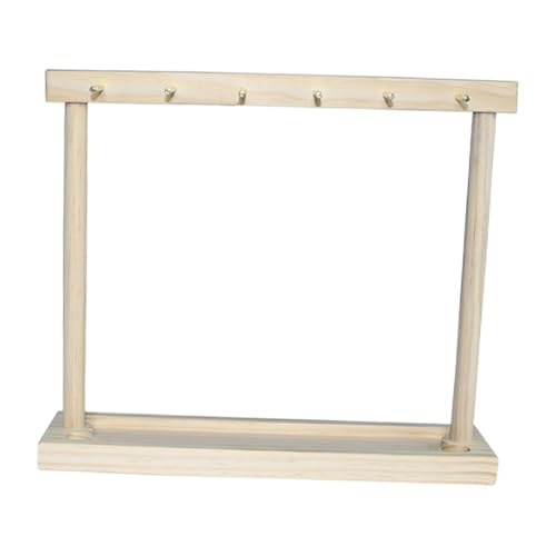Halskettenhalter, Schmuck-Organizer mit Aufbewahrungsbox, Holz und Metall, doppelseitig, Schmuckständer für Arbeitsplatte, Zuhause, Schminktisch, 30 x 26,5 x 7,5 cm, Holz Halskettenhalter, Schmuck-Organizer mit Aufbewahrungsbox, Holz und Metall, doppelseitig, Schmuckständer für Arbeitsplatte, Zuhause, Schminktisch, 30 x 26,5 x 7,5 cm, Holz von misppro