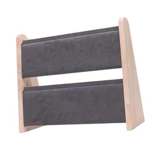 Halskettenhalter, Schmuckständer, zusammenklappbarer Tisch-Theken-Organizer mit Samt-Oberfläche, 2-stöckiges Aufbewahrungsregal für Shows, Zuhause, 41 x 12 x 32 cm, Grau Halskettenhalter, Schmuckständer, zusammenklappbarer Tisch-Theken-Organizer mit Samt-Oberfläche, 2-stöckiges Aufbewahrungsregal für Shows, Zuhause, 41 x 12 x 32 cm, Grau von misppro