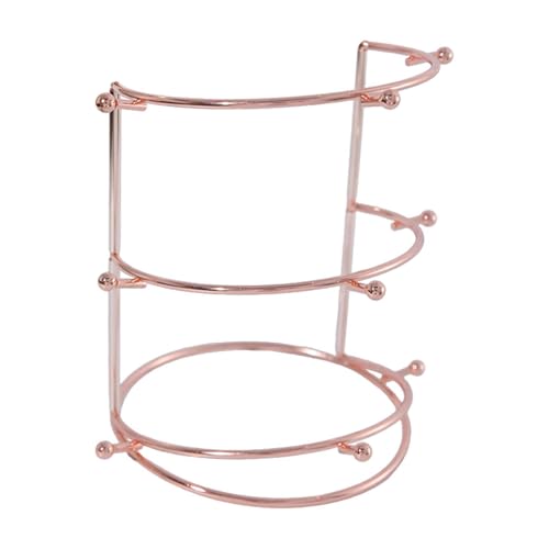 Kronen-Schmuckständer, Stirnbandhalter für Damen und Mädchen, Haar-Accessoires, Organizer, Präsentationsständer für Schminktisch, Heimdekoration, Roségold, 3 Etagen Kronen-Schmuckständer, Stirnbandhalter für Damen und Mädchen, Haar-Accessoires, Organizer, Präsentationsständer für Schminktisch, Heimdekoration, Roségold, 3 Etagen von misppro