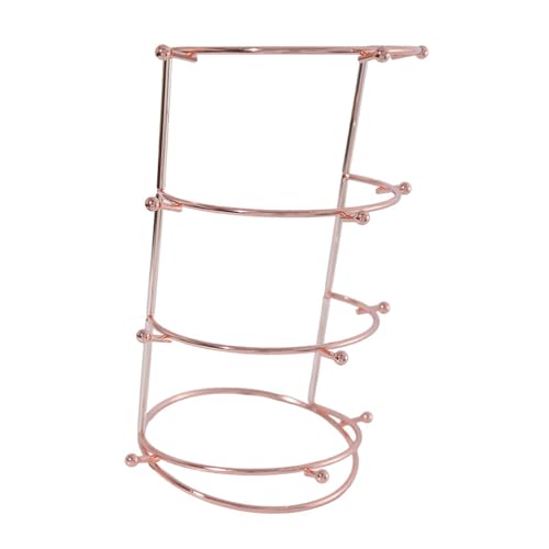 Kronen-Schmuckständer, Stirnbandhalter für Damen und Mädchen, Haar-Accessoires, Organizer, Präsentationsständer für Schminktisch, Heimdekoration, Roségold, 4 Etagen Kronen-Schmuckständer, Stirnbandhalter für Damen und Mädchen, Haar-Accessoires, Organizer, Präsentationsständer für Schminktisch, Heimdekoration, Roségold, 4 Etagen von misppro