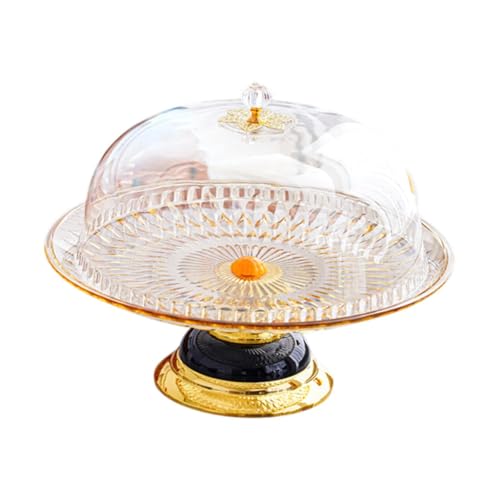 Kuchenplatte mit Abdeckung, transparent, Dekoration, Gebäcktablett, Snack, Servieren, Plätzchenplatte für Versammlungen, Festivals, Bankette, Gelb Kuchenplatte mit Abdeckung, transparent, Dekoration, Gebäcktablett, Snack, Servieren, Plätzchenplatte für Versammlungen, Festivals, Bankette, Gelb von misppro