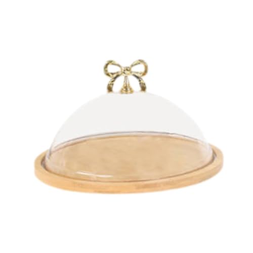 Kuchenständer mit transparenter Kuppel, multifunktionale Servierplatte, Brot-Aufbewahrung, Kuchen-Display-Tellerhalter für Hotels, Größe XL, klein Kuchenständer mit transparenter Kuppel, multifunktionale Servierplatte, Brot-Aufbewahrung, Kuchen-Display-Tellerhalter für Hotels, Größe XL, klein von misppro