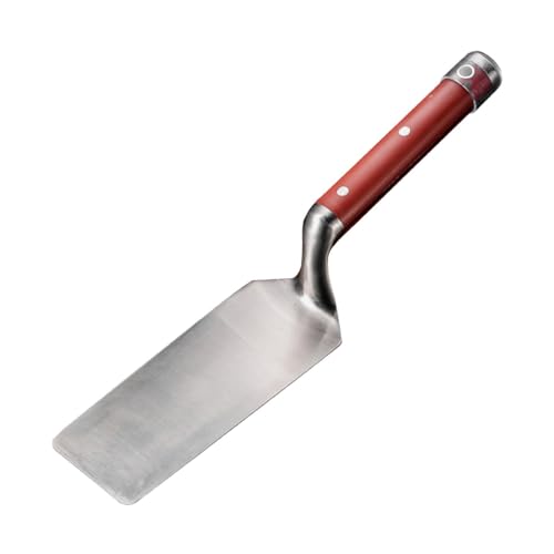 Maurerkelle aus Edelstahl mit ergonomischem Griff, Betonputzkelle für Zement, Trockenbau und Bauarbeiten, 71 mm x 185 mm von misppro