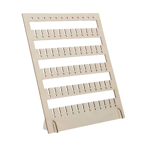 Ohrringhalter, Holz, Schmuckaufhänger, Präsentationsständer, Halsketten-Organizer, Aufbewahrung für Wohnheim, Badezimmer, Tischplatte, Heimdekoration, Länge 18 cm von misppro