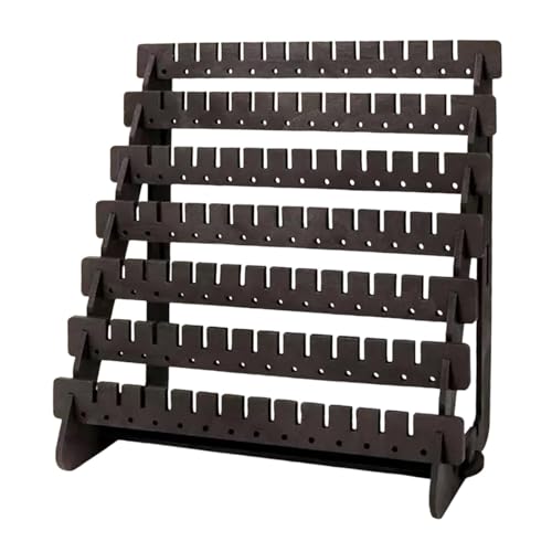 Ohrringhalter, Schmuckständer, Holz, multifunktionaler Organizer mit Aufhängelöchern, für Arbeitsflächen, Geschäfte, Vitrinen, Kommoden, 25 x 11 x 25 cm, Braun Ohrringhalter, Schmuckständer, Holz, multifunktionaler Organizer mit Aufhängelöchern, für Arbeitsflächen, Geschäfte, Vitrinen, Kommoden, 25 x 11 x 25 cm, Braun von misppro