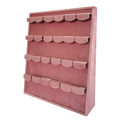 Schmuck-Organizer, Präsentationsständer, großes Fassungsvermögen, Samt, MDF, für Zuhause, Kommode, Laden, Geschäft, 25 x 6,5 x 30,5 cm, Ohrringhalter Schmuck-Organizer, Präsentationsständer, großes Fassungsvermögen, Samt, MDF, für Zuhause, Kommode, Laden, Geschäft, 25 x 6,5 x 30,5 cm, Ohrringhalter von misppro