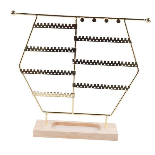 Schmuck-Organizer, Ständer, Ausstellungsregal, Hängeregal für Ohrringe, Ringe, Halsketten, Armbänder, Händler, Zuhause, Tisch, Gold Schmuck-Organizer, Ständer, Ausstellungsregal, Hängeregal für Ohrringe, Ringe, Halsketten, Armbänder, Händler, Zuhause, Tisch, Gold von misppro