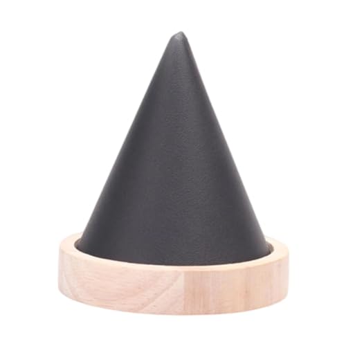 Schmuckhalter aus Holz, kegelförmig, Organizer für Armbänder, Halsketten, Schränke, Kommoden, Schaufenster, 9,5 x 11 x 1,7 cm, Schwarz Schmuckhalter aus Holz, kegelförmig, Organizer für Armbänder, Halsketten, Schränke, Kommoden, Schaufenster, 9,5 x 11 x 1,7 cm, Schwarz von misppro