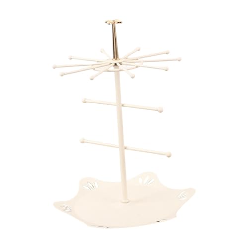 Schmuckständer, mehrschichtig, für Armbänder, Halsketten, für Fotografie, Badezimmer, Schlafzimmer, Schlafsaal, Schreibtischdekoration, Weiß, S von misppro