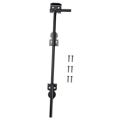 Türriegel, Türriegel, 45,7 cm, für Einzel- oder Doppeltüren, schwarzer Stahl, Bodenanker, Sicherheitsschloss, 1 Stück Türriegel, Türriegel, 45,7 cm, für Einzel- oder Doppeltüren, schwarzer Stahl, Bodenanker, Sicherheitsschloss, 1 Stück von misppro