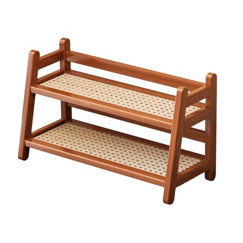 Wasserbecher-Präsentationsregal, Schreibtisch-Organizer, modernes Gewürzregal, Becherhalter, doppellagig, Aufbewahrungsregal für Büro, Heimdekoration, Braun Wasserbecher-Präsentationsregal, Schreibtisch-Organizer, modernes Gewürzregal, Becherhalter, doppellagig, Aufbewahrungsregal für Büro, Heimdekoration, Braun von misppro