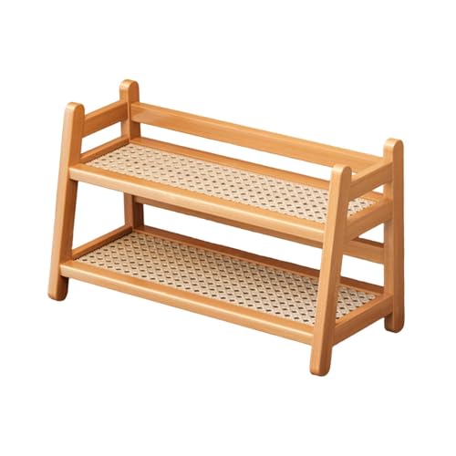 Wasserbecher-Präsentationsregal, Schreibtisch-Organizer, modernes Gewürzregal, Becherhalter, doppellagiges Aufbewahrungsregal für Büro, Heimdekoration, Holz Wasserbecher-Präsentationsregal, Schreibtisch-Organizer, modernes Gewürzregal, Becherhalter, doppellagiges Aufbewahrungsregal für Büro, Heimdekoration, Holz von misppro