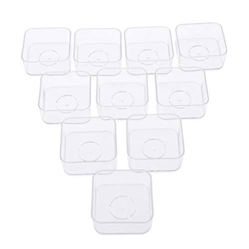 misppro 10 Stück Leere Teelichtbecher, Klare PC Kerzenhüllen 3,7 x 1,8 cm, Quadratische Sternförmige Formen für DIY Kerzenherstellung, Duftkerzen, Hochzeiten, Weihnachten misppro 10 Stück Leere Teelichtbecher, Klare PC Kerzenhüllen 3,7 x 1,8 cm, Quadratische Sternförmige Formen für DIY Kerzenherstellung, Duftkerzen, Hochzeiten, Weihnachten von misppro
