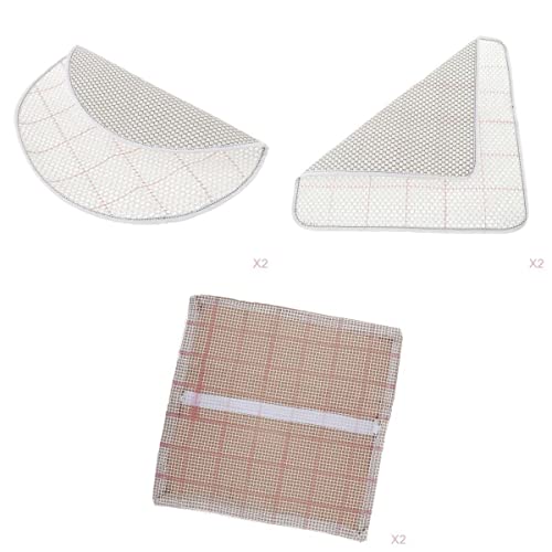 misppro 6 Stück blanko Knüpfteppich Kit Teppich Matte Leinwand Handwerk DIY Material von misppro