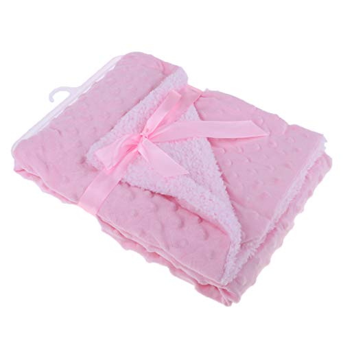 misppro Bubble Blanket Baby Gift Newborn Boys Girls Crib Blanket Quilt - Pink von misppro