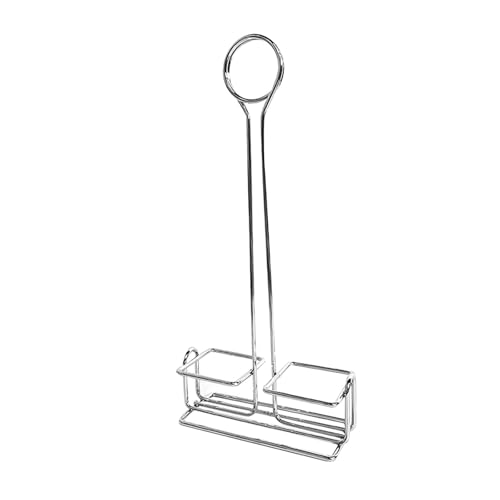 misppro Gewürzregal, Gewürzhalter mit Tischnummernhalter, platzsparende Organisation, moderner Glas-Organizer für Zuhause, Arbeitsplatte, silberfarben misppro Gewürzregal, Gewürzhalter mit Tischnummernhalter, platzsparende Organisation, moderner Glas-Organizer für Zuhause, Arbeitsplatte, silberfarben von misppro