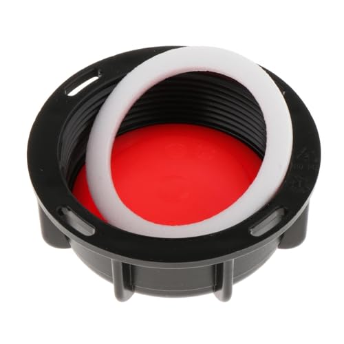 misppro IBC Deckelabdeckung IBC Tote Fittings Professionelles Zubehör Tonne Eimer Abdeckung Flüssigkeitstankdeckel für Zuhause Lebensmittelindustrie Lagerung - 60 mm dünnes Gewinde 3-teiliges Set von misppro