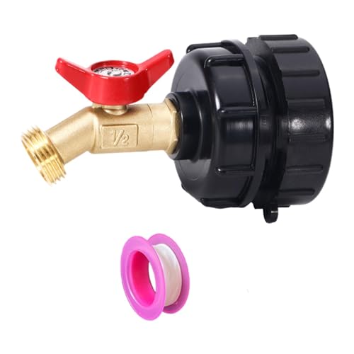 misppro IBC Tote Adapter Wassertankadapter 6,1 cm Feingewinde Schnellverbinder IBC Tote auf Gartenschlauch Adapter Wassertrageschlauch Adapter - 4 Stück von misppro