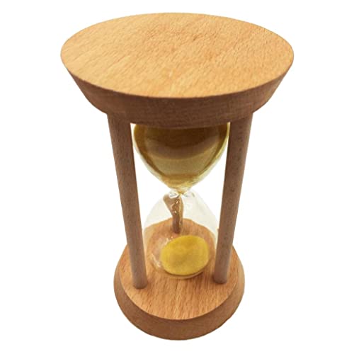 misppro Sanduhr, 30 Minuten, schräg, Holz, Sanduhr, Heimdekoration, Gelb von misppro