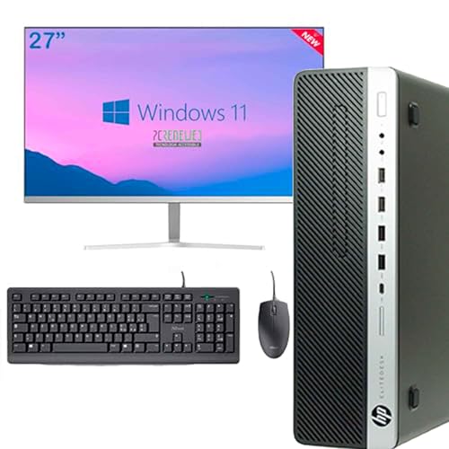 HP Komplette All-in-One Workstation ProDesk SFF I5 7. Gen 16GB RAM SSD 512 Key Wi-Fi Monitor 27" INTEGRIERTE Lautsprecher Win 11 Office 21 (Generalüberholt) von HP
