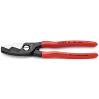 Kabelschere L.200mm max.70mm2 brün. m.Ku.-Überzug KNIPEX m.Klemmschutz von Knipex