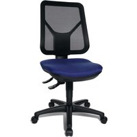 Topstar® Bürodrehstuhl, blau 430-510 mm, mit Lendenwirbelstütze, ohne Armlehnen Tragfähigkeit 110 kg von Topstar®