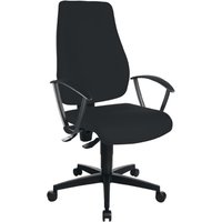 Topstar® Bürodrehstuhl, schwarz 420-550 mm, mit Permanentkontakt, ohne Armlehnen Tragfähigkeit 110 kg von Topstar®